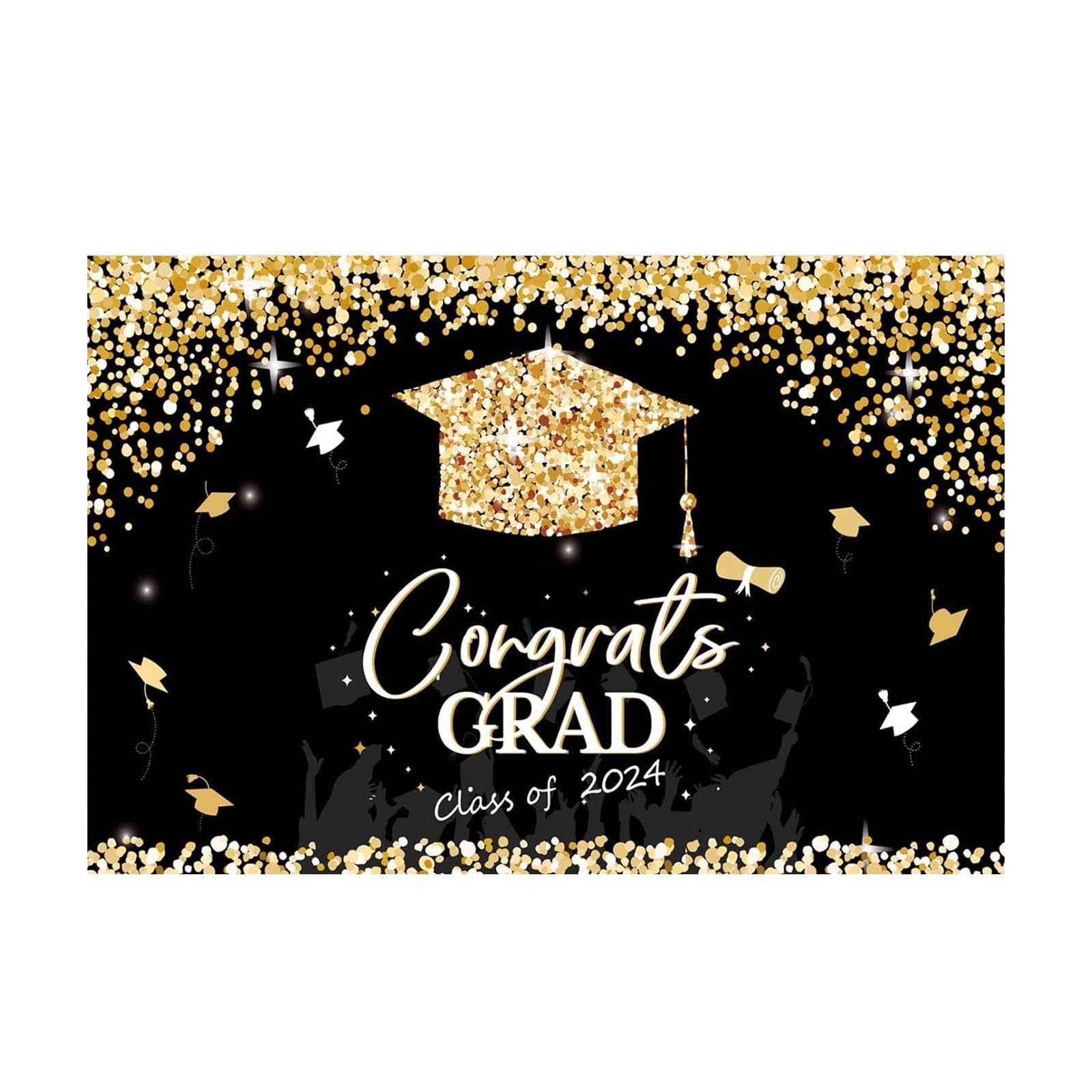 thumbnail image 2 of Banderas De Graduación. Bandera Para Seniors. Promoción De 2025. Decoraciones De Graduación. Bandera Para La Promoción De 2025. Decoraciones De Graduación 2025. Felicidades, Graduado. Bandera Para L, 2 of 2
